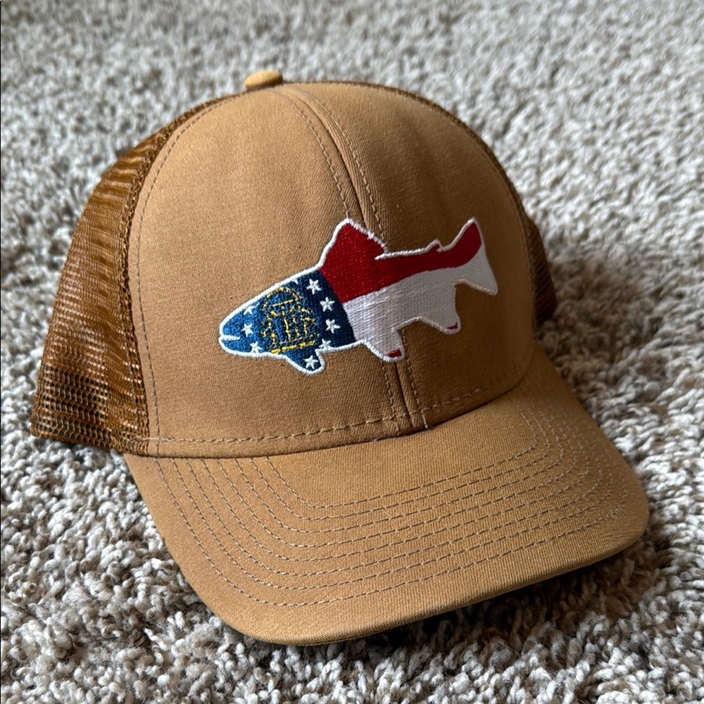 Peach State Pride Georgia Flag Fish Logo